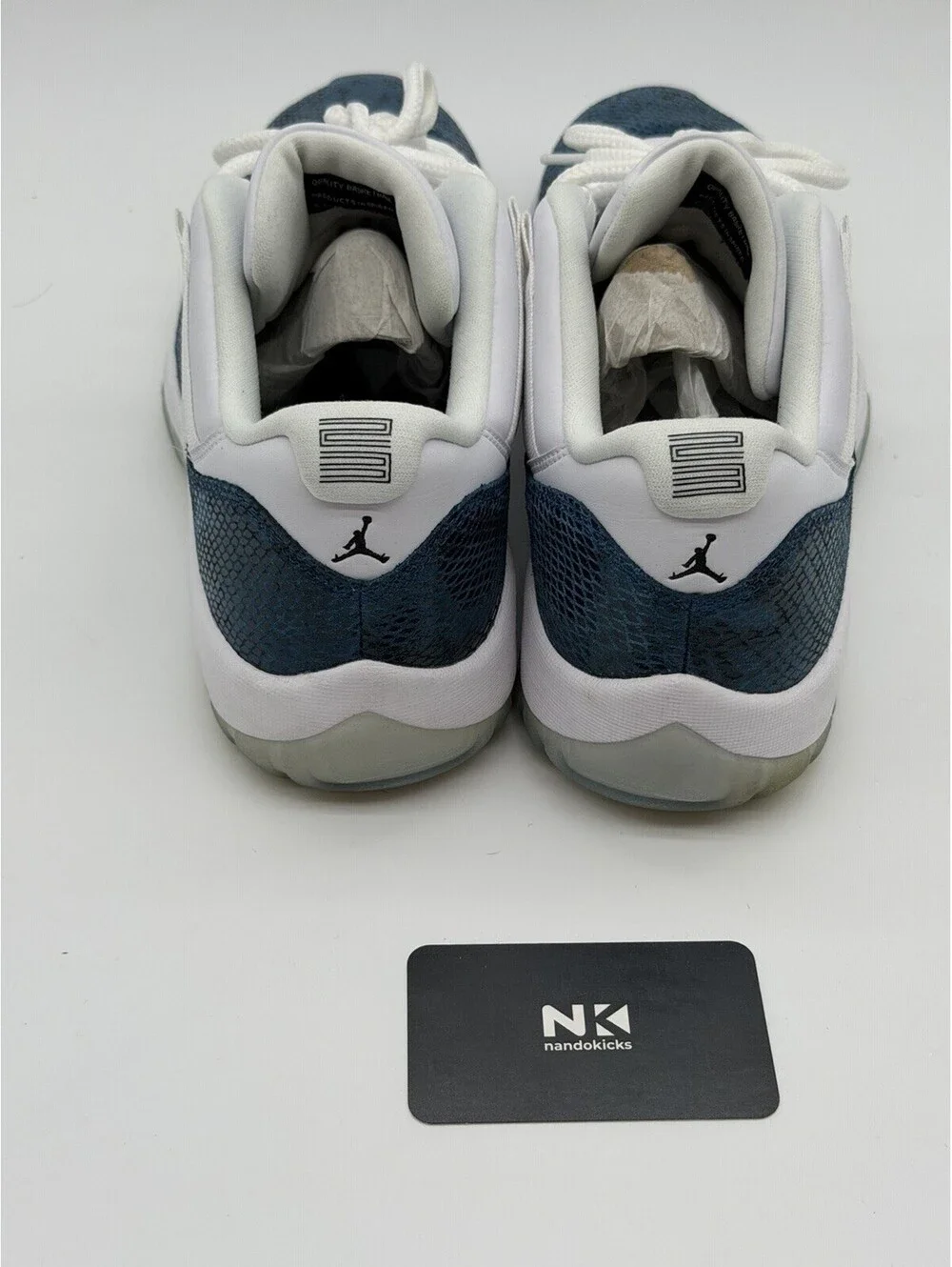 Air Jordan 11 Retro Low Snakeskin White Blue Men's Sneaker 2019 size 11.5M